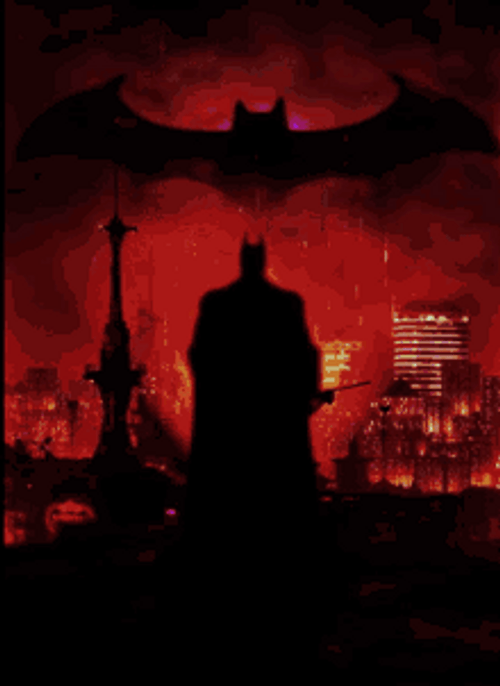 The Batman And Bat Logo Silhouette GIF  GIFDBcom