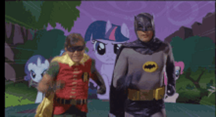The Batman And Robin Running Parody GIF 