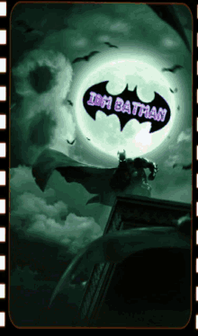 The Batman Bat-signal Art GIF