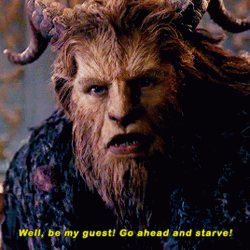 The Beast Is Mad To His Guest GIF