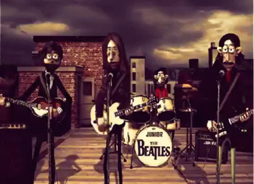 The Beatles Band Digital Animation GIF
