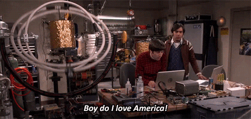 The Big Bang Theory Boy Do I Love America GIF