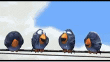 The Birds Pixar Laughing GIF