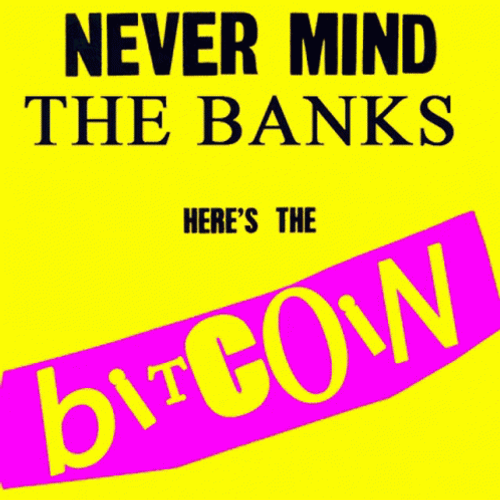 The Bitcoin Flashing Word Text GIF