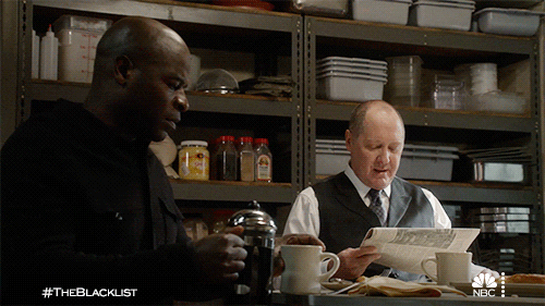 The Blacklist Breakfast Scene GIF
