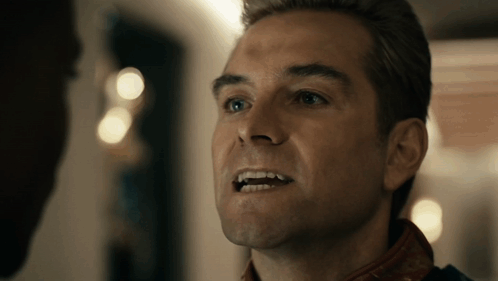 The Boys Homelander Poking A Train GIF
