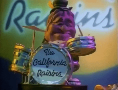 The California Raisins Ba Dum Tss GIF