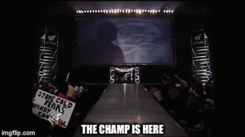 The Champ Is Here Wreslters Walk GIF