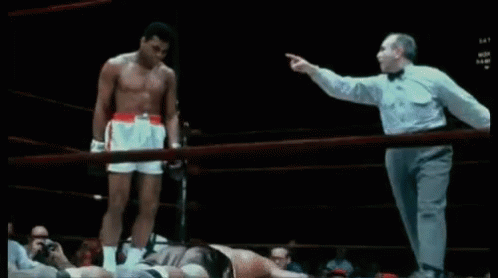 The Champ Is Here Muhammad Ali Knock Out GIF