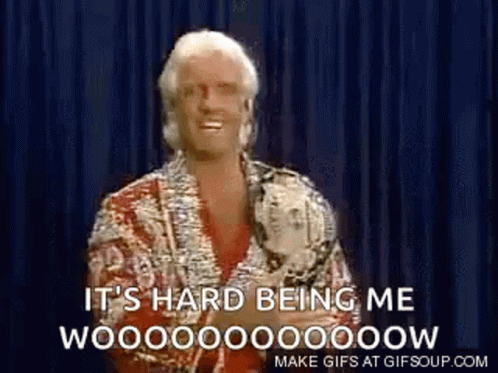 The Champ Is Here It's Hard Being Me Wow GIF