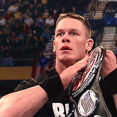 The Champ Is Here John Cena With Belt GIF