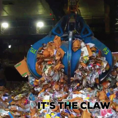 The Claw Paper Recycling GIF