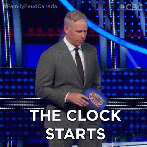 The Clock Timer Starts Family Feud GIF