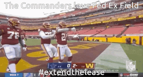 The Commanders Love Fed Ex Field And #Extendthetease GIF