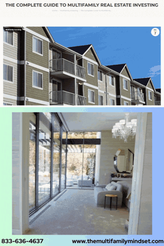 The Complete Guide To Multifamily Real Estate Investing Is Written On A Website GIF
