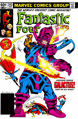 The Cover Of Fantastic Four # 243 Shows Galactus On The Cover GIF