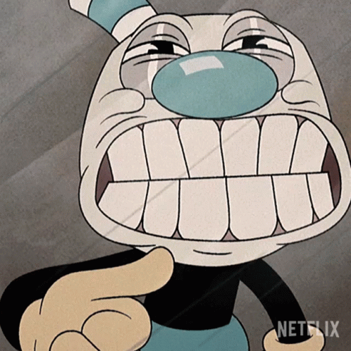 The Cuphead White Teeth GIF