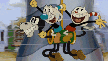 The Cupheads At Theme Park GIF