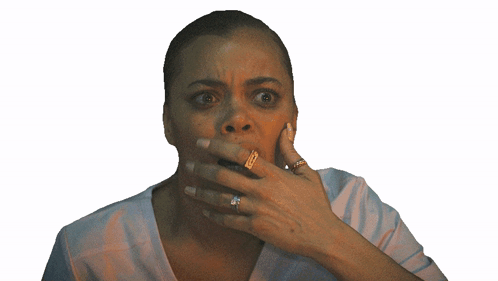 The Deliverance Horrified Ebony Sticker GIF