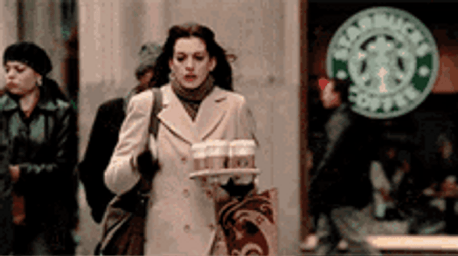 The Devil Wears Prada Meryl Streep Anne Hathaway Bringing Coffee GIF