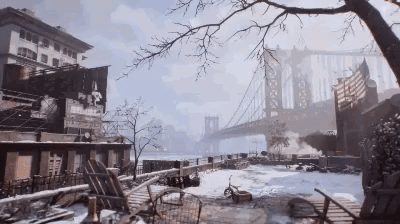 The Division Cutscene Destroyed City GIF