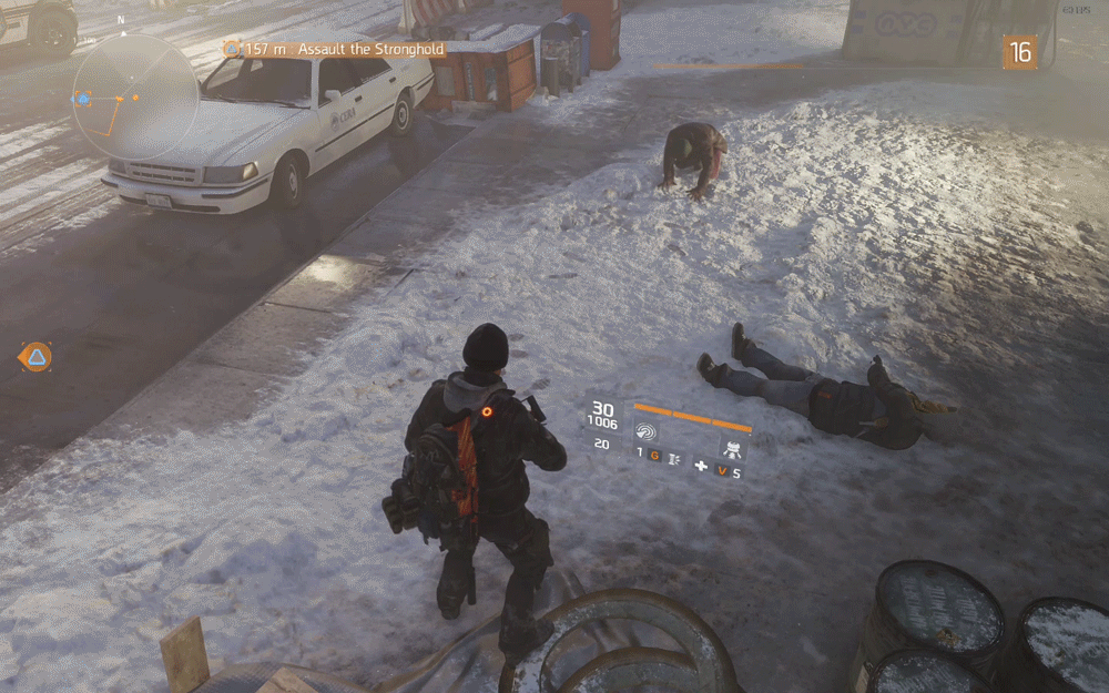 The Division Glitch Kneel Slide GIF