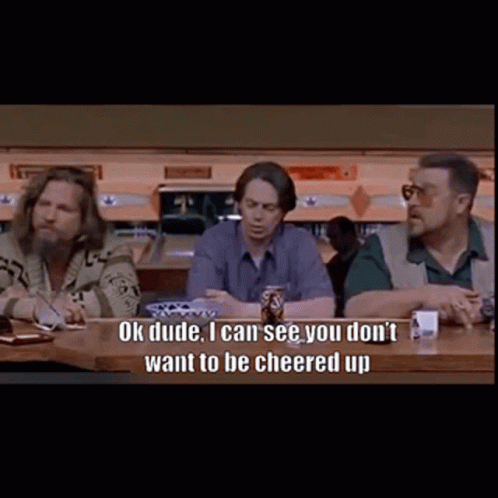 The Dude Walter And Donny On Bar Counter GIF