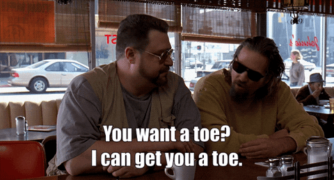 The Dude And Walter Eating In A Diner GIF