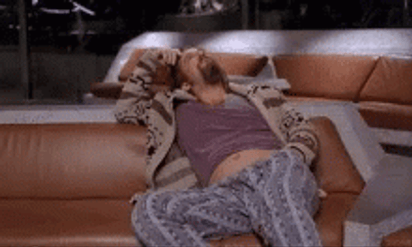 The Dude Relaxing On The Couch GIF