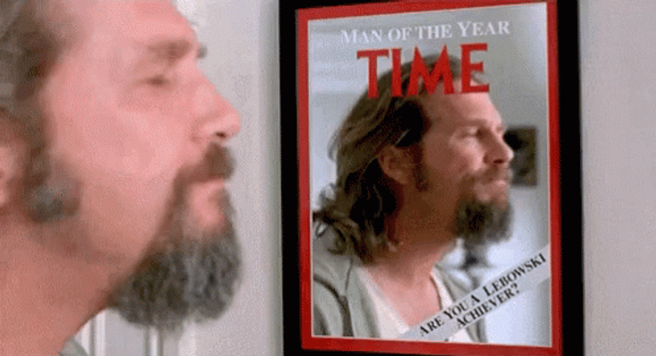 The Dude Time Magazine Man Of The Year GIF
