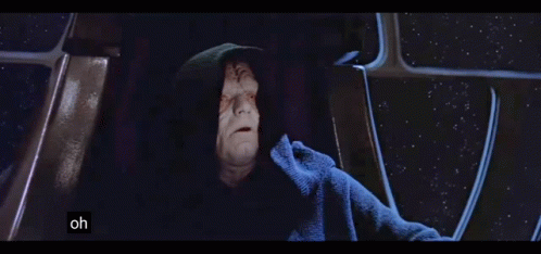 The Emperor From Star Wars Is Talking About The Deflector Shield Being Operational When Your Friends GIF