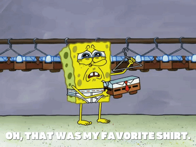 The Favorite Shirt Spongebob Crying GIF