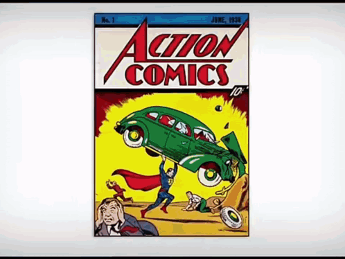 The First Issue Of Action Comics Was Published In June Of 1938 GIF