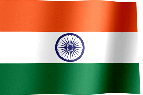 The Flag Of India Is Orange White And Green With A Blue Circle In The Middle GIF
