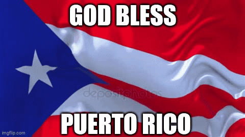 The Flag Of Puerto Rico Is Waving In The Wind GIF