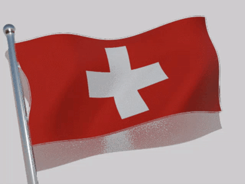 The Flag Of Switzerland Has A White Cross On It GIF