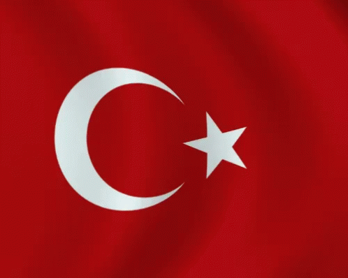 The Flag Of Turkey Has A Crescent Moon And A Star GIF