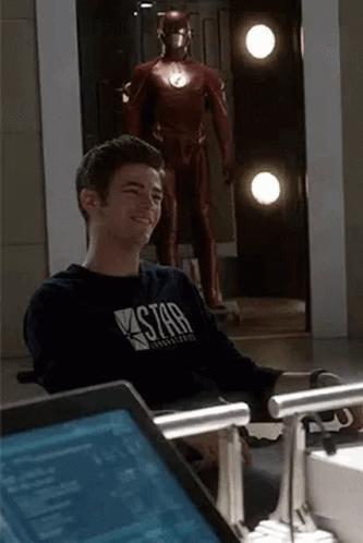The Flash Barry Allen Moving Hand GIF