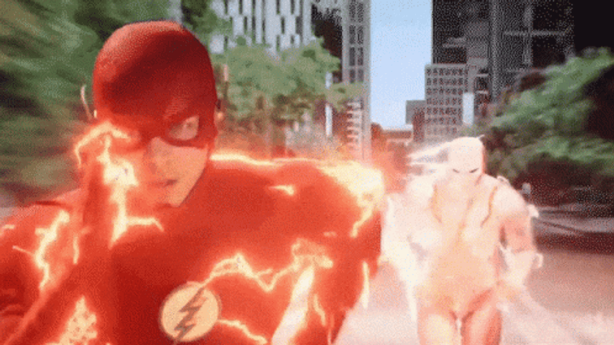 The Flash Running Away Speed Force Chase GIF