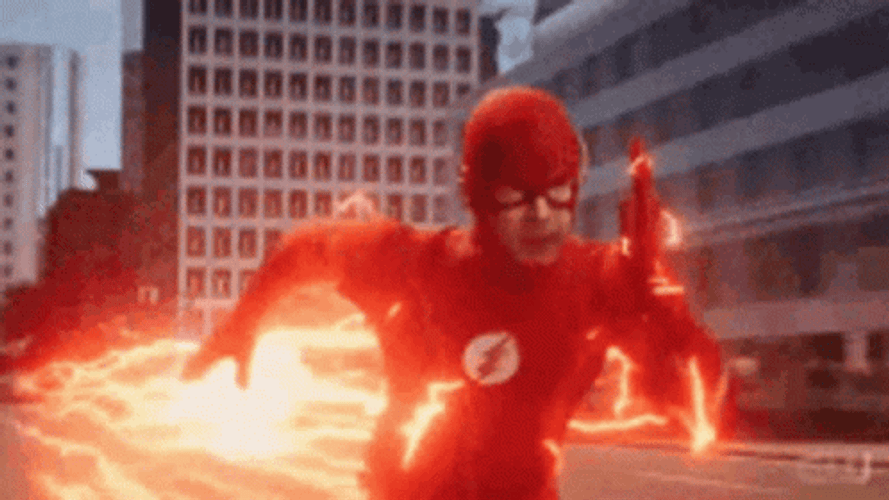 The Flash Running Electric Power Speed GIF