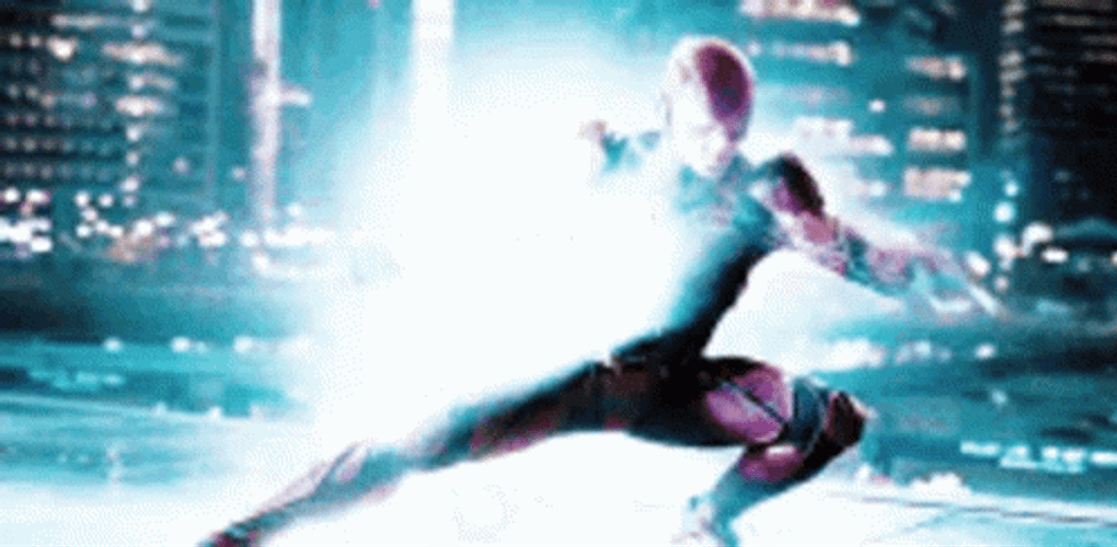 The Flash Running Fast Lightning Speed Disappear GIF