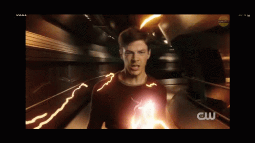 The Flash Running Hurry Light Speed Grant Gustin GIF