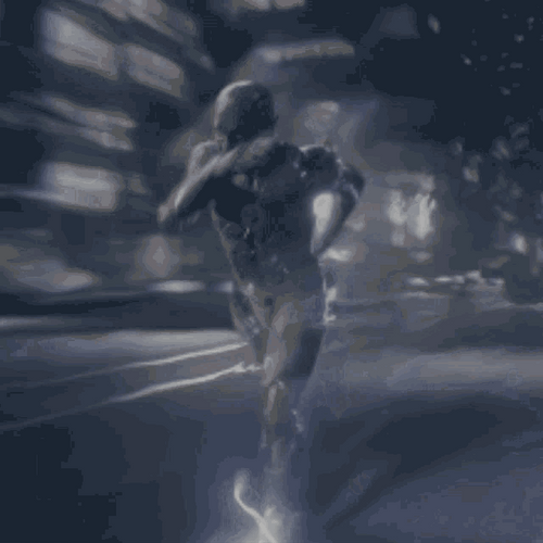 The Flash Running Justice League Black And White GIF