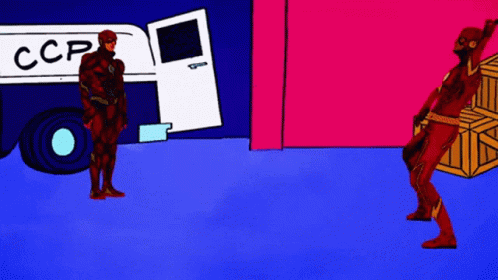The Flash Standing in Front of Truck Saying CCP