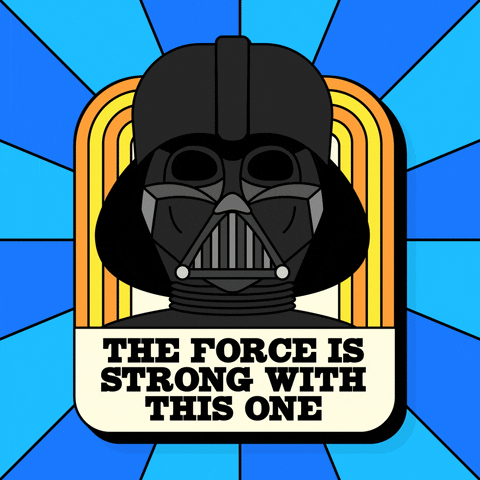 The Force Is Strong With This One Darth Vader Artwork GIF