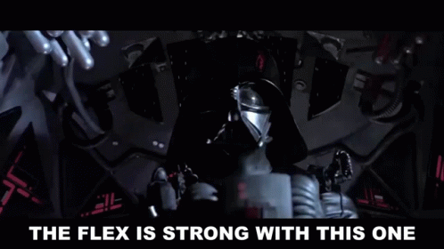 The Force Is Strong With This One Flex Dart Vader GIF