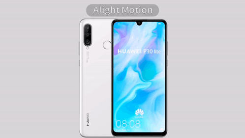 The Front And Back Of A White Huawei P30 Lite Smartphone GIF