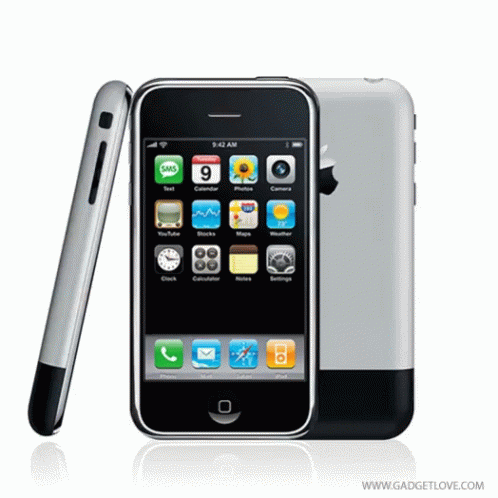 The Front And Back Of An Apple Iphone Displaying The Time As 9:42 Am GIF