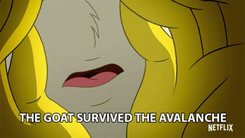 The Goat Survived The Avalanche Hes Alive GIF
