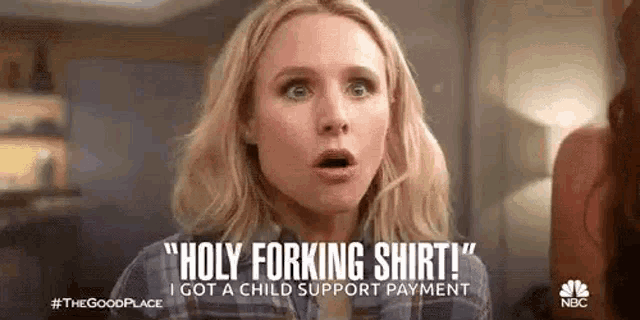 The Good Place Holy Forking Shirt Gif GIF